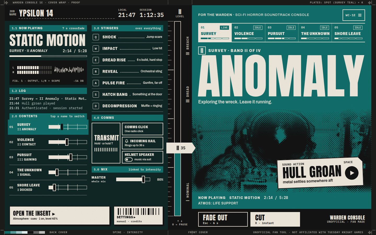 Module cover skin, built by Opus 5.5, showing the Survey scene